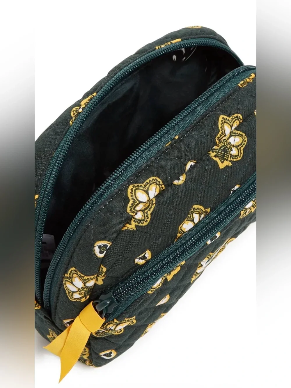 Vera Bradley Medium Cosmetic Bag with Green Bay 'G' Logo NWT   NFL